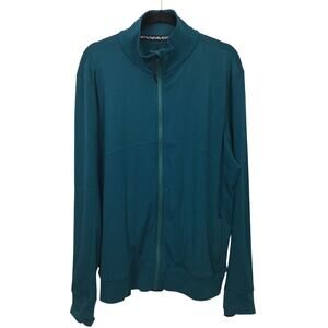 Endeavor Full Zip Mock Neck Green Athleisure Casual Long Sleeve Jacket Men’s XL